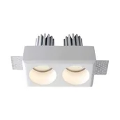 Lampy sufitowe - Oprawa Gipsowa V-TAC 2xGU10 Sufitowa Biała 150x80 VT-11011  - miniaturka - grafika 1