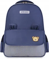 Plecaki szkolne i tornistry - Plecak szkolny dla chłopca i dziewczynki granatowy miś jednokomorowy - miniaturka - grafika 1