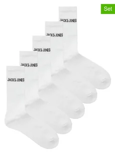 Jack & Jones Skarpety (5 par) w kolorze białym - Skarpetki męskie - miniaturka - grafika 1