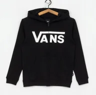 Bluzy dla dziewczynek - Bluza Dziecięca Classic Zip Czarna VANS VN0A45AEY281 S - miniaturka - grafika 1