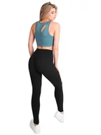 Skarpetki damskie - Legginsy damskie getry z marszczeniem czarne XXL YOCLUB - miniaturka - grafika 1