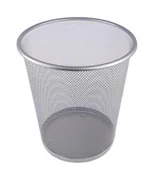 Kosze na śmieci - Kosz Metalowy Z Siatki Biurowy 10 Litrów SREBRNY - miniaturka - grafika 1