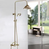 Baterie wannowe i prysznicowe - Bateria prysznicowa ISARA złota - miniaturka - grafika 1