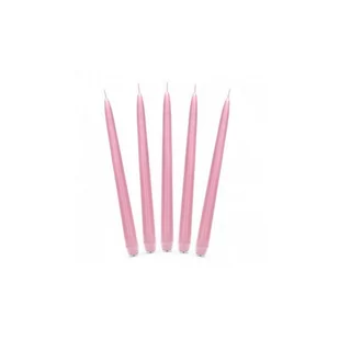 PartyDeco Świeczka "Classic Pastel 24 cm", różowa jasna, 10 szt SKMAT-081 - Urodziny dla dorosłych - miniaturka - grafika 2