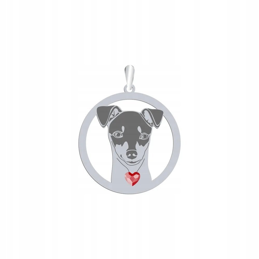 Zawieszka Srebrna z psem Terier Japoński 925 Prezent Kobieta GRAWER GRATIS