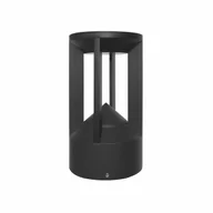 Lampy ogrodowe - Słupek ogrodowy NOMAD 20cm LED 10W 3000K IP54 - czarny piaskowany - miniaturka - grafika 1