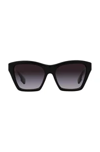 Burberry okulary przeciwsłoneczne damskie kolor czarny - Okulary przeciwsłoneczne - miniaturka - grafika 1