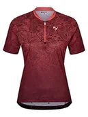 Koszulki i topy damskie - Ziener Damska koszulka rowerowa Nagoya - rower górski, rower wyścigowy - oddychająca, szybkoschnąca, elastyczna, z krótkim rękawem, Velvet Red, 34 - miniaturka - grafika 1