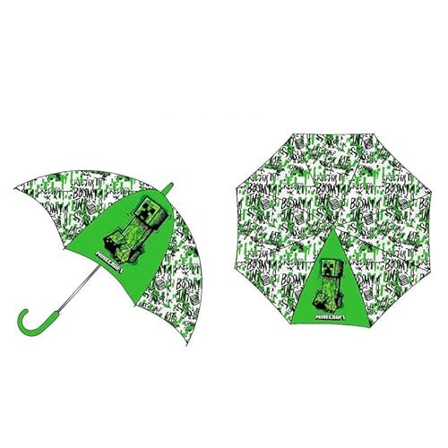 Mojang Studios Parasol automatyczny Minecraft 48cm, Sport, Wielobarwny (Wielobarwny), Jeden rozmiar