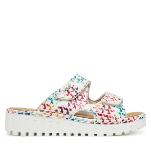 Klapki Rieker V1392-90 Biały - Klapki i japonki damskie - miniaturka - grafika 1