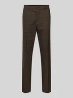 Spodnie męskie - Spodnie do garnituru o kroju slim fit z flaneli ze wzorem w kratę model ‘S.O PURE’ - miniaturka - grafika 1