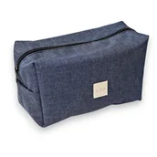 Kosmetyczki, organizery i kuferki - Kosmetyczka męska wodoodporna saszetka podróżna etui organizer jeans - miniaturka - grafika 1