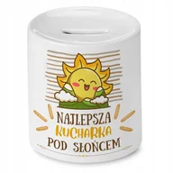 Skarbonki - Dla Kucharki Skarbonka na Urodziny na Prezent z Nadrukiem ze Zdjęciem + Opakowanie na prezent (wzór 04) - miniaturka - grafika 1