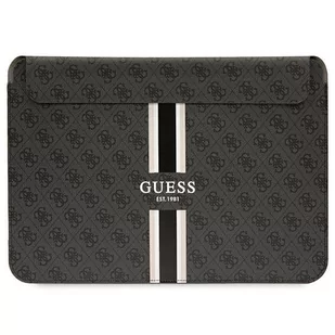 Guess Sleeve Etui Pokrowiec Do Laptopów 16" Czarny/ Black 4G Printed Stripes - Torby na laptopy - miniaturka - grafika 1