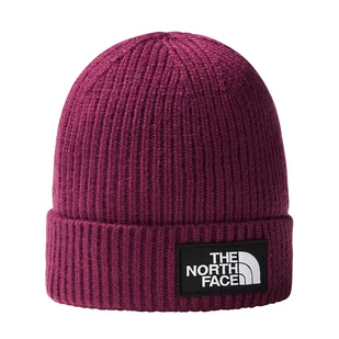 Czapka The North Face Logo Box Beanie 0A3FJXI0H1 - różowa - Czapki i chusty sportowe męskie - miniaturka - grafika 1