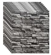 Tapety - 8x Tapeta Cegła Kamień Szary 3D Klej 77x70cm 4,3M2 - miniaturka - grafika 1