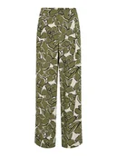 Spodnie damskie - Vila Spodnie w kolorze oliwkowo-kremowym - miniaturka - grafika 1