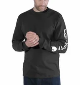 Koszulki męskie - Koszulka Carhartt Logo Long Sleeve Black XL - miniaturka - grafika 1