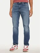 Spodnie męskie - Tommy Jeans Jeansy Ryan DM0DM21054 Granatowy Slim Fit - miniaturka - grafika 1