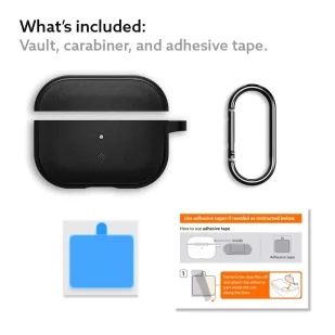 Etui Case Caseology Vault do Apple AirPods Pro 1 Matte Black - Akcesoria do słuchawek - miniaturka - grafika 12