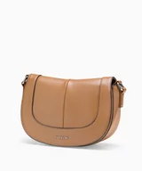 Torebki damskie - PUCCINI Mała torebka damska z materiałowym paskiem brązowa - miniaturka - grafika 1