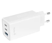 Ładowarki do telefonów - Hune Ładowarka sieciowa GaN 65W 2x USB-C+USB-A Snow White - miniaturka - grafika 1