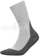 Bielizna lecznicza - JJW DeoMed Deo Silver bawełniane bezuciskowe skarpetki zdrowotne, antybakteryjne, antyzapachowe z jonami srebra rozmiar 38-40 POPIELATO-SZARE - miniaturka - grafika 1