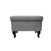 Pufy i podnóżki - Pufa ze schowkiem Ludwik z przeszyciami 60cm h-42/43 różne kolory - miniaturka - grafika 1