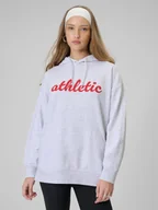 Bluzy damskie - 4F Bluza dresowa loose z kapturem damska - szara XS - miniaturka - grafika 1