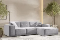 Narożniki - Sofa w kształcie L PULA narożnik tkanina Perfect Harmony szary prawy - miniaturka - grafika 1