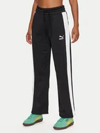 Spodnie sportowe damskie - Puma Spodnie dresowe Iconic T7 627996 Czarny Straight Leg - miniaturka - grafika 1