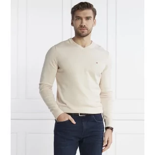 Swetry męskie - Tommy Hilfiger Sweter | Regular Fit | z dodatkiem kaszmiru - grafika 1