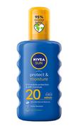 Balsamy i kremy do opalania - Nivea Nivea Sun - Nawilżający Balsam w sprayu do opalania SPF20 200 ml - miniaturka - grafika 1