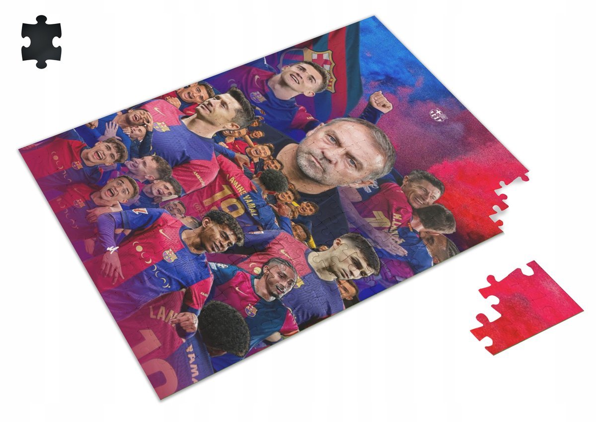 Puzzle LAMINE YAMAL LEWANDOWSKI BARCA A3 252 el z Nadrukiem IMIĘ Pudełko 11