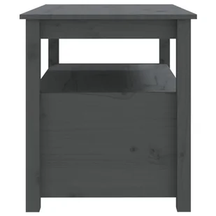 Lumarko Stolik kawowy, szary, 71x49x55 cm, lite drewno sosnowe - Ławy i stoliki kawowe - miniaturka - grafika 9