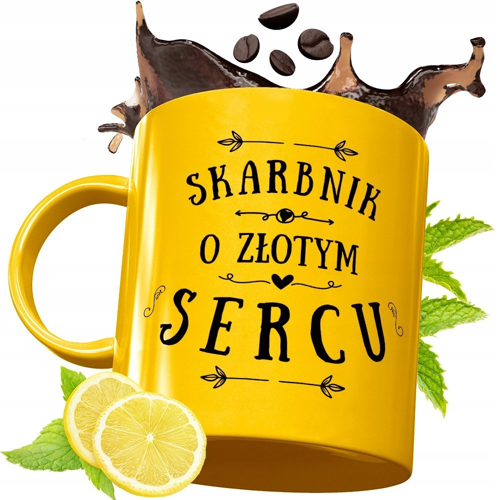 Złoty Kubek Premium Dla Skarbnika Prezent z Nadrukiem ze Zdjęciem + Opakowanie na prezent (wzór 01)