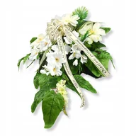 Sztuczne kwiaty - WIĄZANKA POGRZEBOWA Wieniec na pomnik Stroik cmentarz Ostatnie Pożegnanie - miniaturka - grafika 1