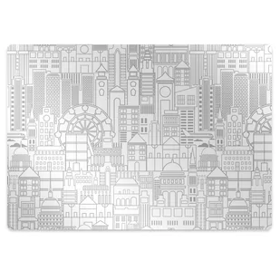 Mata pod krzesło do biura Szkicowane miasto 140x100 cm - Podnóżki, podpórki, podkładki - miniaturka - grafika 1