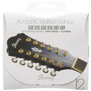 Ibanez iacs12 °C gitara komplet strun (80/20 z brązu, 12-String akustycznej. 010  047, light) IACS12C - Struny gitarowe  - miniaturka - grafika 1