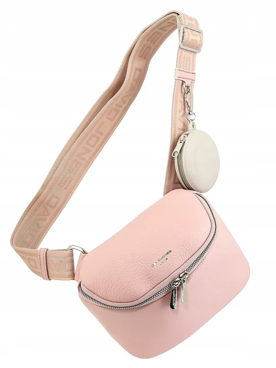 David Jones listonoszka damska skóra ekologiczna crossbody różowy