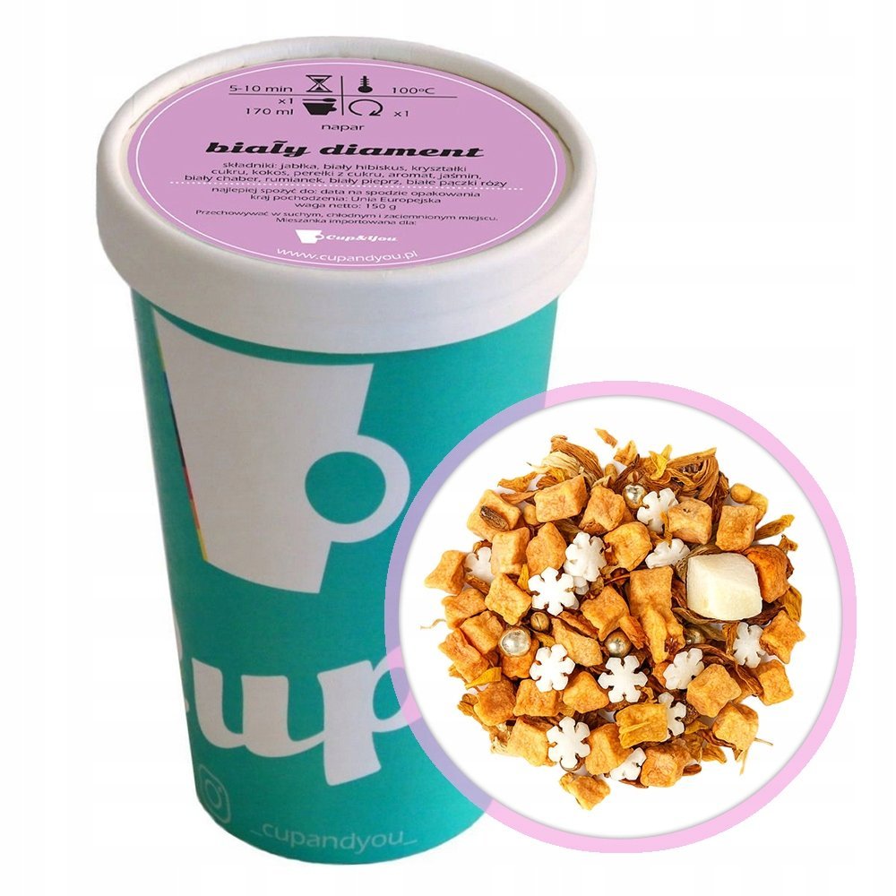 Sypana herbata owocowa Biały Diament pączki róży 150g napar mieszanka - herbata liściasta sypana mieszanka napar susz