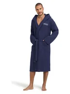 Szlafroki męskie - Arena Szlafrok "Waffle Hooded Robe II" w kolorze granatowym - miniaturka - grafika 1