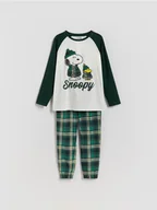 Skarpetki dla dzieci - Reserved - Piżama SNOOPY - ciemnozielony - miniaturka - grafika 1