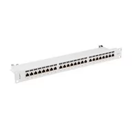 Szafy rack - Lanberg Patch panel 24 port 1U kat.7 ekranowany szary PPS7-1024-S - miniaturka - grafika 1