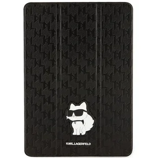 Karl Lagerfeld KLFC10SAKHPCK iPad 10.2" Folio Magnet Allover Cover czarny/black Saffiano Monogram Choupette - Etui do tabletów - miniaturka - grafika 1