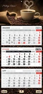 Kalendarze - Kalendarz 2025, trójdzielny, kawa - miniaturka - grafika 1
