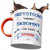 Kubki - Kubek Pomarańczowy dla Adriana Męża Kolegi Prezent z Nadrukiem ze Zdjęciem + Opakowanie na prezent (wzór 04) - miniaturka - grafika 1