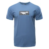 Koszulki męskie - Męska Koszulka z krótkim rękawem HI-TEC AMILO M000261629 – Granatowy - miniaturka - grafika 1