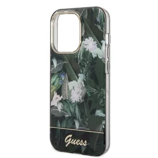 Guess GUHCP14LHGJGHA iPhone 14 Pro 6,1" zielony/green hardcase Jungle Collection - Etui i futerały do telefonów - miniaturka - grafika 5