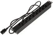 Listwy zasilające - Listwa zasilająca 8 gniazd PD-8/R/IEC-N wtyk UPS - miniaturka - grafika 1